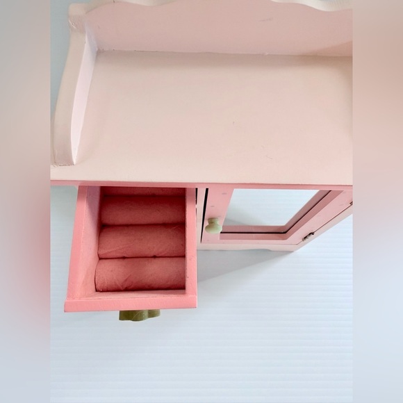 Maggie Miller Children’s Collection Wood Jewelry Box Pink Dresser Owls Flowers - Picture 3 of 14